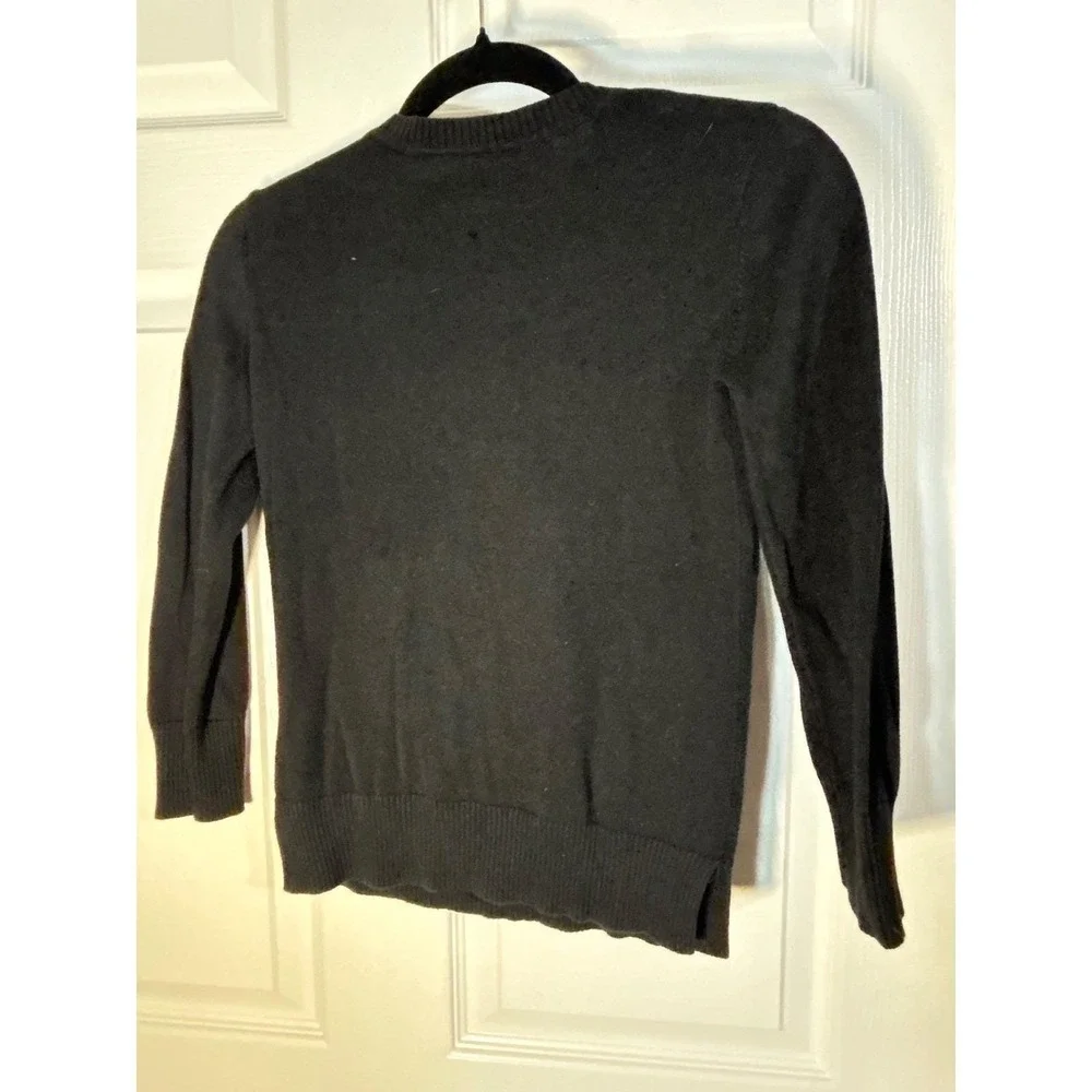 The Children's Place Love Sweater Girls 10/12 Black Kidcore